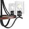 Westinghouse Barnwell LED 5-Light Chandelier, Dimmable, 6.5W, Textured Iron, Barnwood Finish, Clear Hammered Glass 6133100 - alternate 6